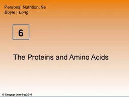 The Proteins and Amino Acids