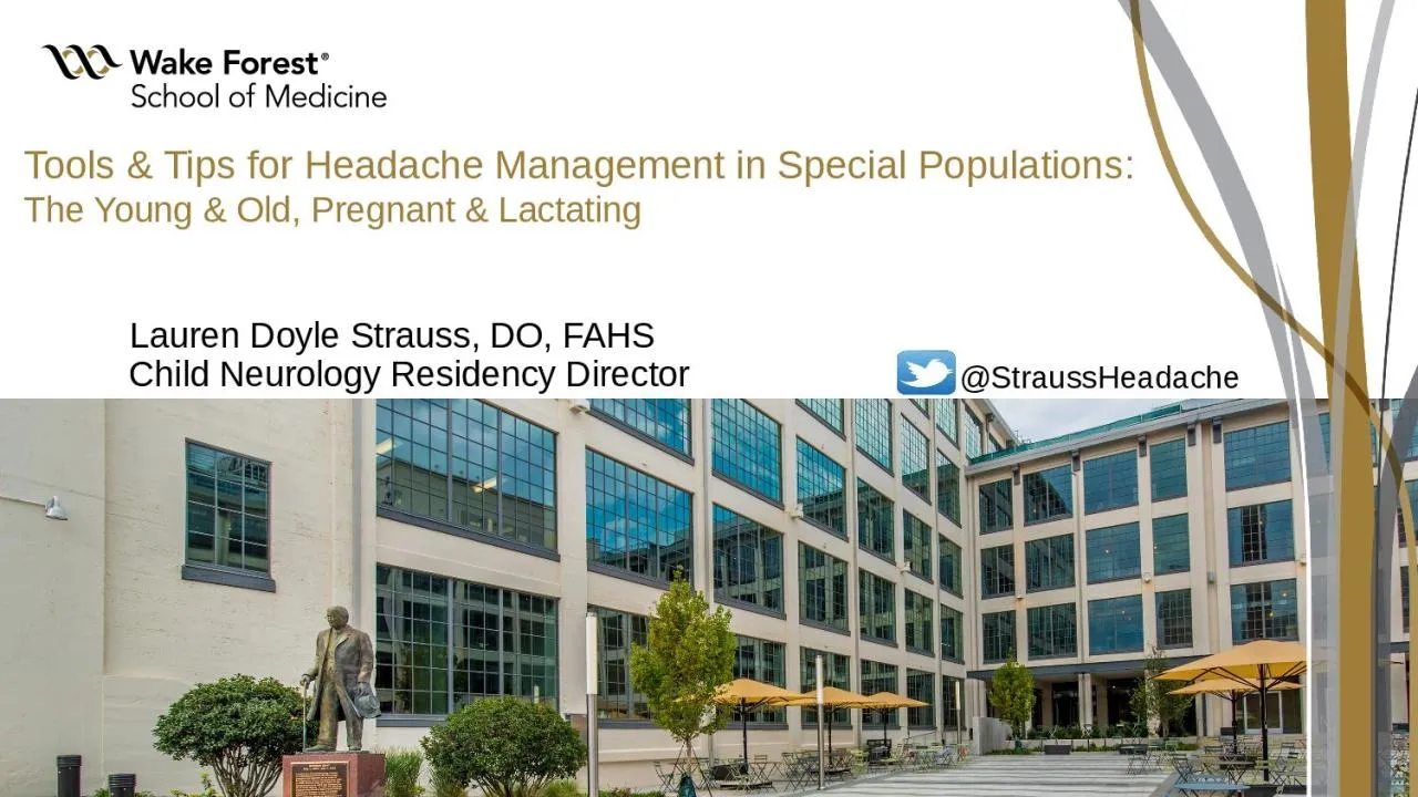 PPT-Tools & Tips for Headache Management in Special Populations: