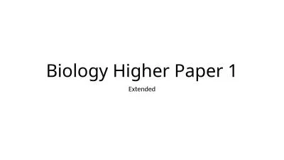 Biology Higher Paper 1 Extended