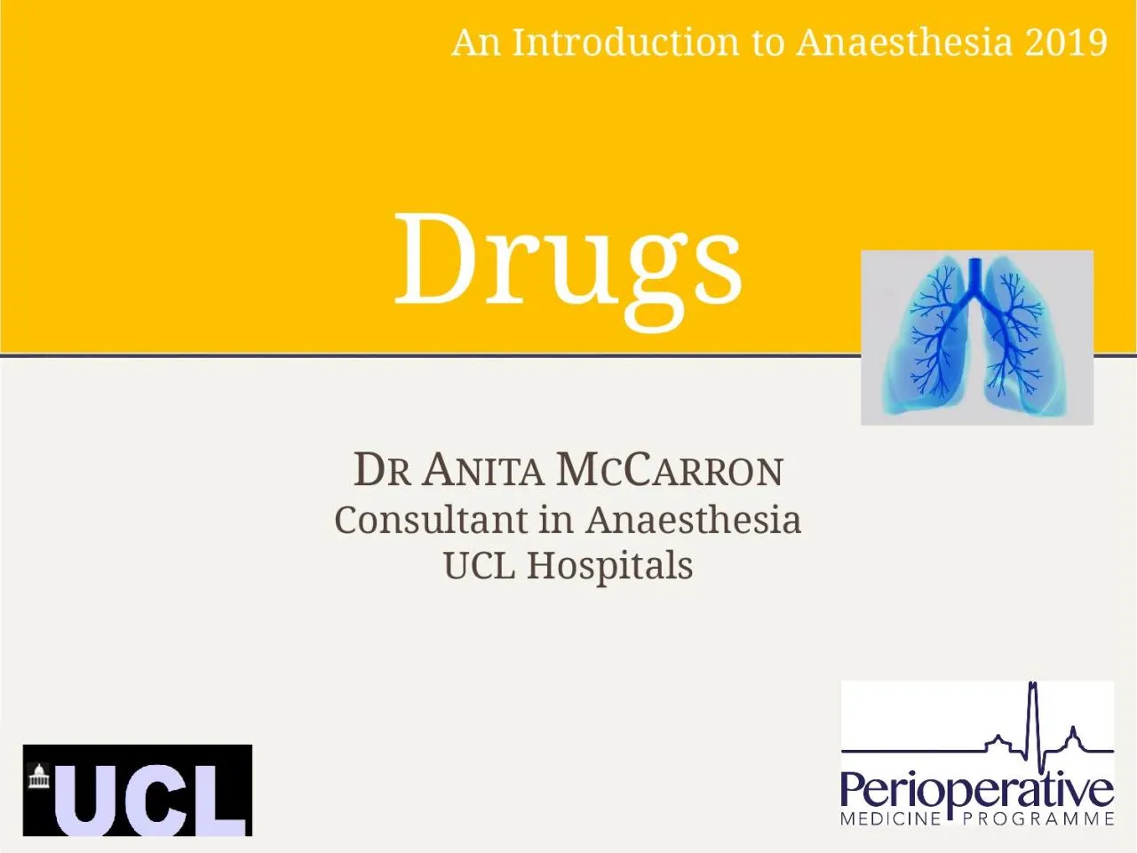 PPT-Dr Anita McCarron Consultant in Anaesthesia