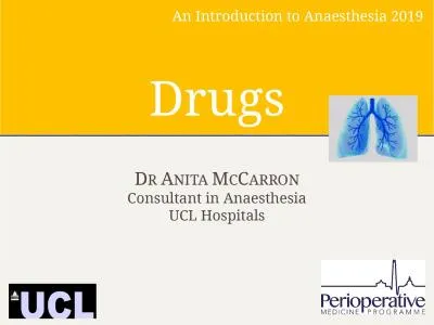 Dr Anita McCarron Consultant in Anaesthesia