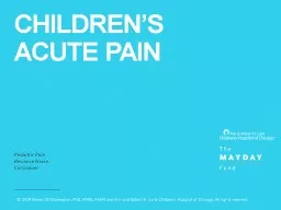 Children’s Acute Pain Pediatric Pain Resource Nurse Curriculum