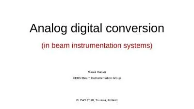 Analog  d igital  c onversion