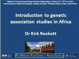 Introduction to genetic association studies in
