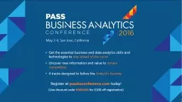Get the essential business and data analytics skills and technologies to