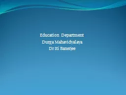 Education Department  Durga Mahavidyalaya