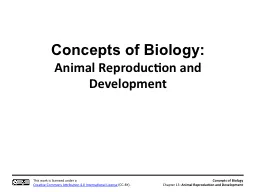 Concepts of Biology: Animal Reproduction and Development