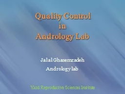 PPT-2 Quality Control in Andrology Lab