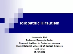 Idiopathic  Hirsutism Hengameh