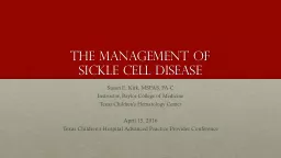 PPT-The Management of Sickle Cell Disease