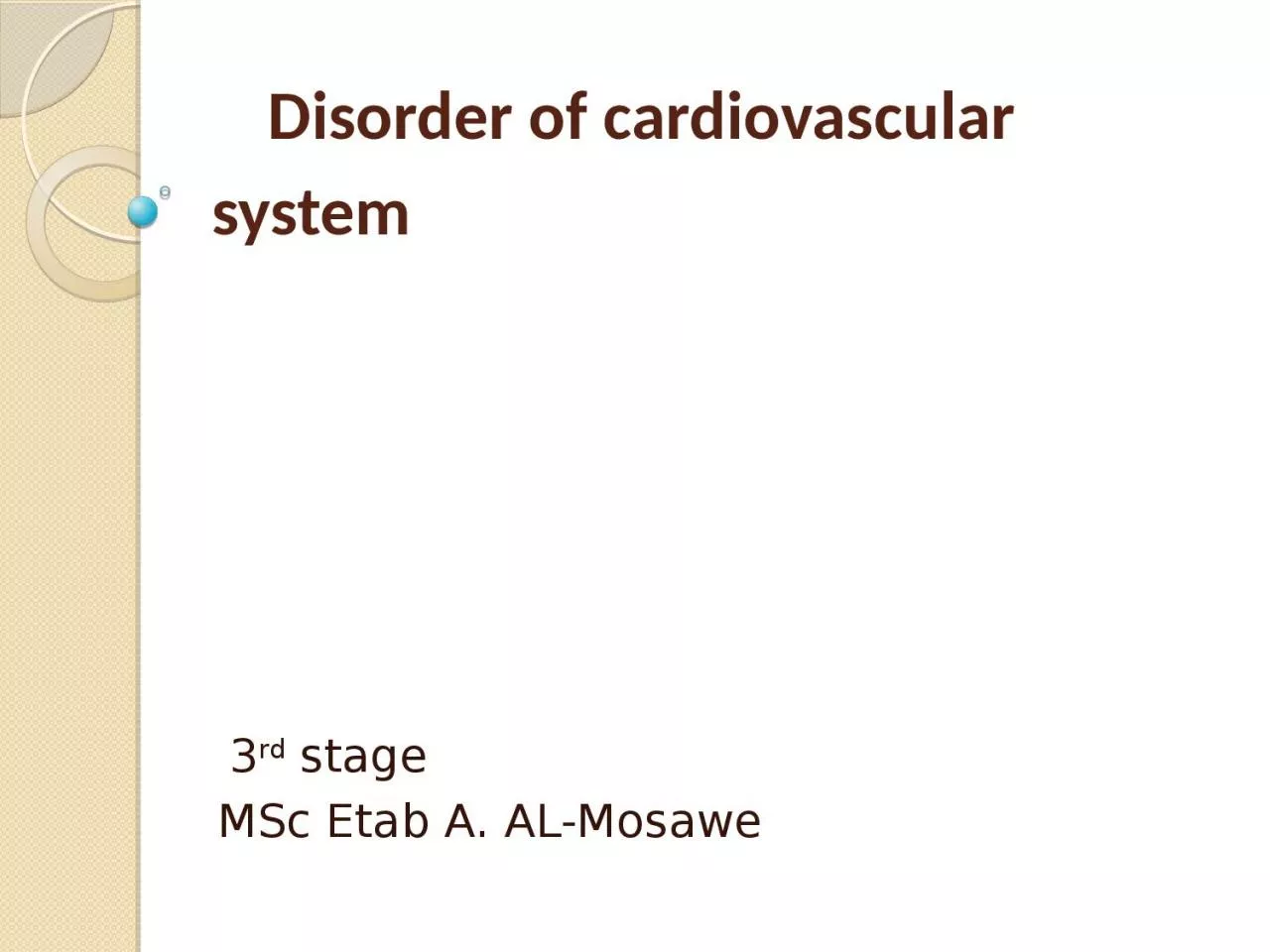 PPT-Disorder of cardiovascular