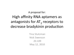 A proposal for: High affinity RNA aptamers