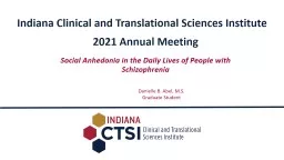 PPT-Social Anhedonia in the Daily Lives of People with Schizophrenia