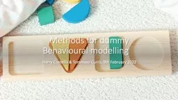 PPT-Methods for dummy Behavioural modelling