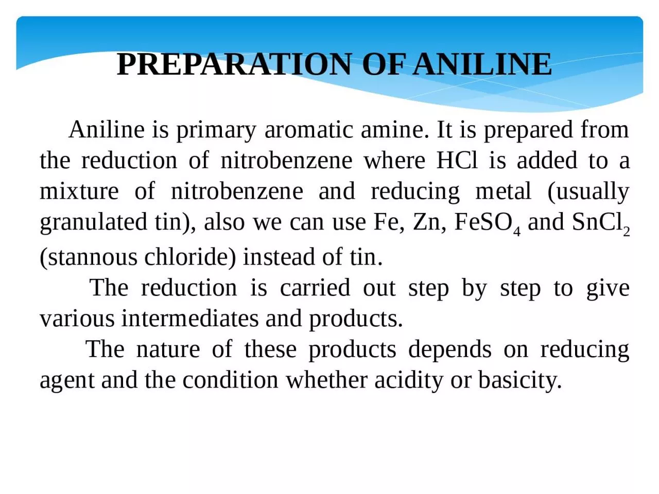 PPT-Preparation of aniline