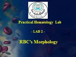 RBC’s Morphology Practical Hematology Lab