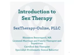 Introduction to  Sex Therapy