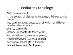 Pediatrics radiology Child development