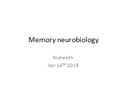 Memory neurobiology Nisheeth