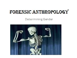 PPT-Forensic Anthropology Determining Gender