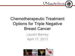 Chemotherapeutic Treatment Options for Triple Negative Breast Cancer
