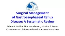 Surgical Management of Gastroesophageal Reflux Disease: A
