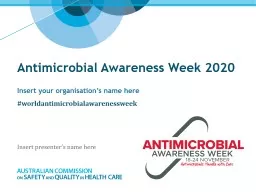 Antimicrobial Awareness Week 2020