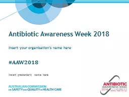 Antibiotic Awareness Week 2018