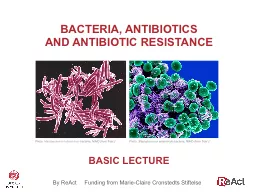 bacteria, antibiotics  and antibiotic resistance