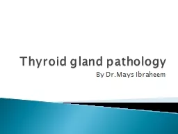 Thyroid gland pathology