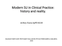 PPT-Modern SU in Clinical Practice: