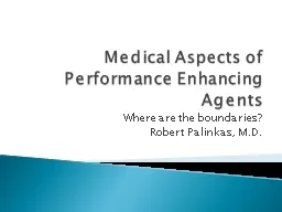 Medical  Aspects of Performance Enhancing Agents
