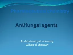 Antifungal agents AL-Mustansiriyah