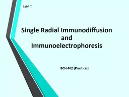 Single Radial Immunodiffusion