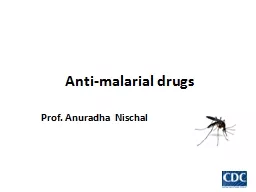 Anti-malarial drugs Prof.