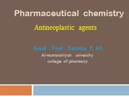 Antineoplastic agents Pharmaceutical chemistry