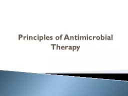 Principles of Antimicrobial