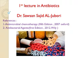 1 st  lecture in Antibiotics