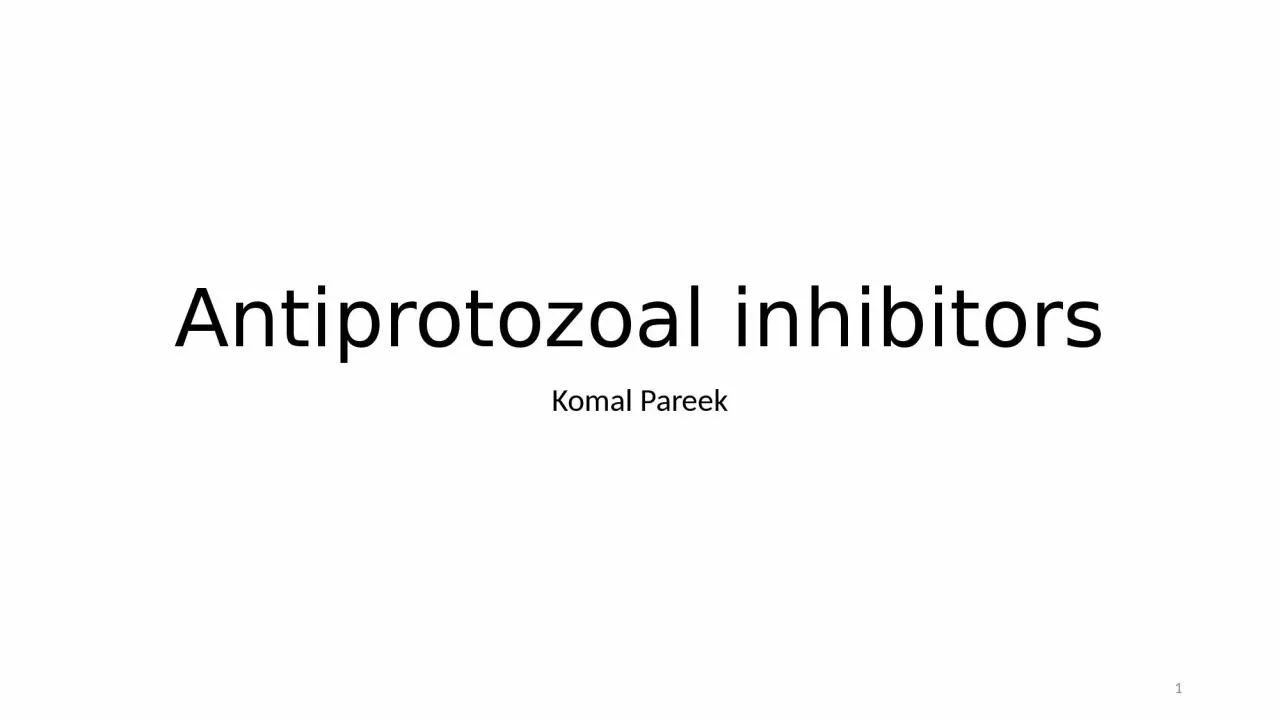 PPT-Antiprotozoal inhibitors