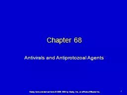 Chapter 68  Antivirals and Antiprotozoal Agents