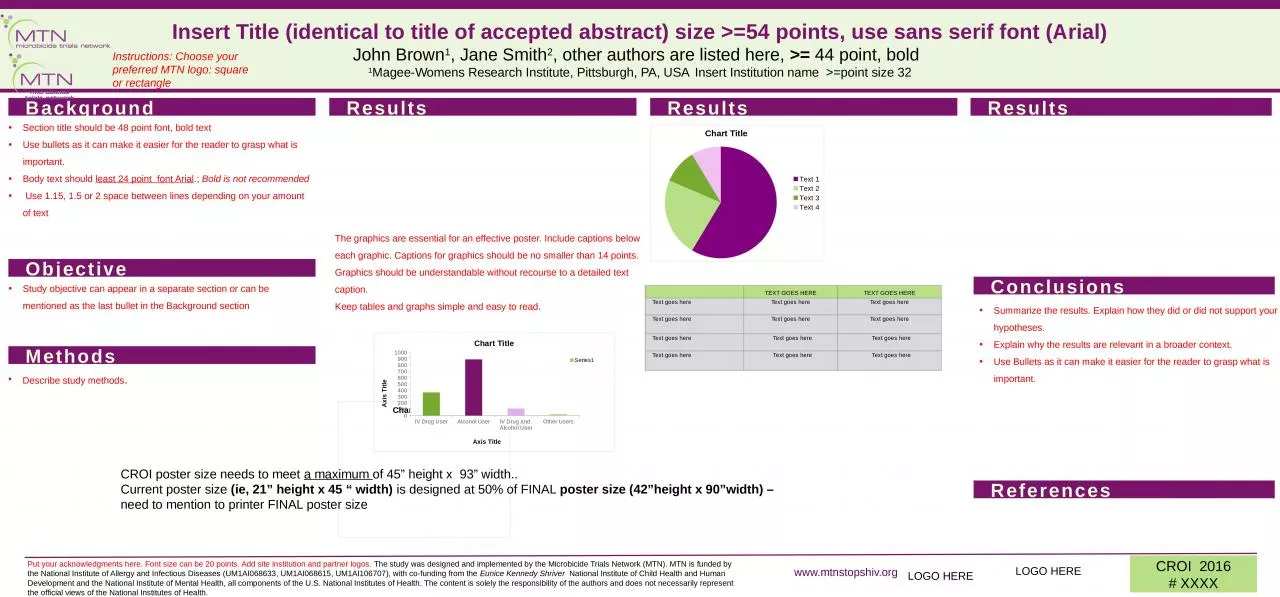 PPT-Background Section title should be 48 point font, bold text