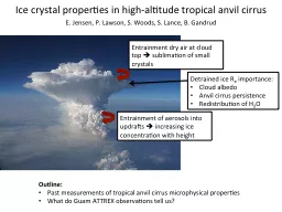 Ice crystal properties in high-altitude tropical anvil cirrus