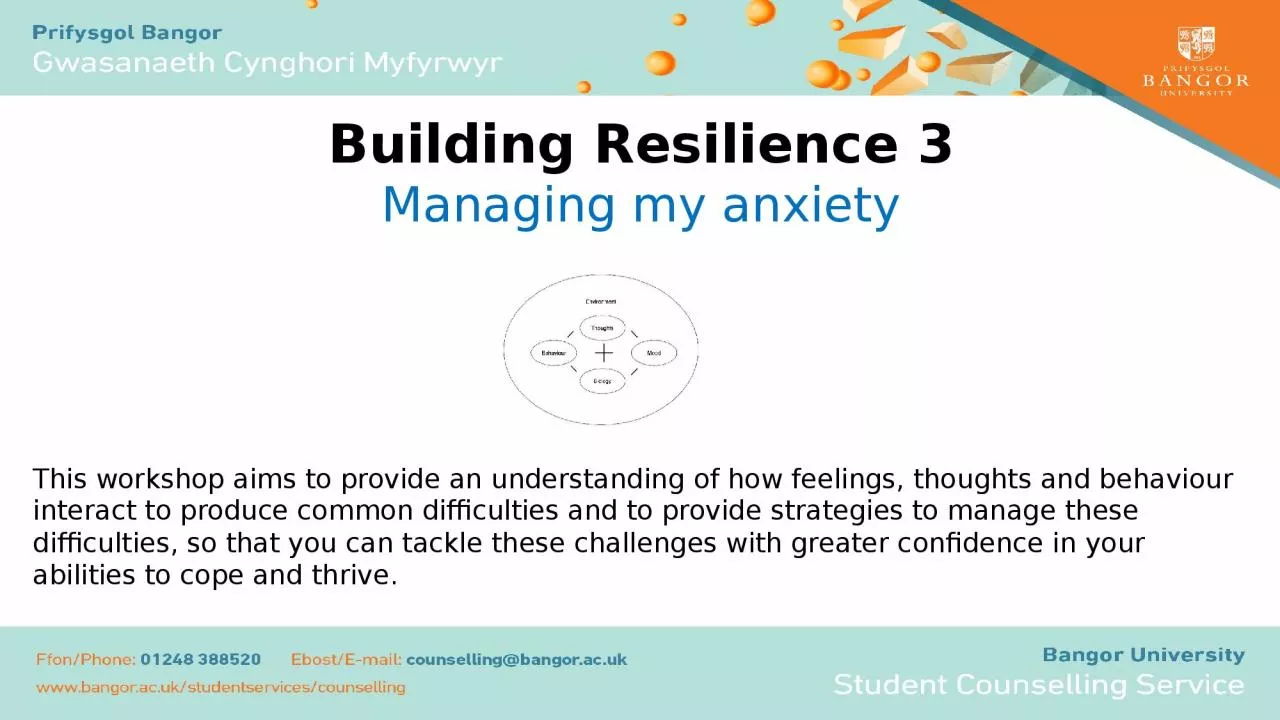 PPT-Building Resilience 3 Managing my anxiety