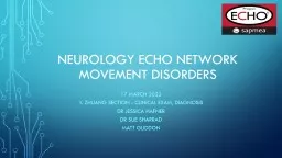 Neurology ECHO Network Movement Disorders