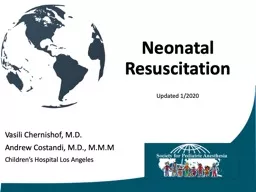 Neonatal Resuscitation Vasili Chernishof, M.D.