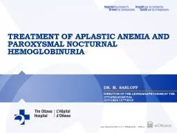 Treatment of Aplastic Anemia and Paroxysmal Nocturnal Hemoglobinuria