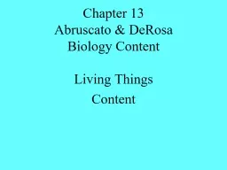 Chapter 13 Abruscato & DeRosa