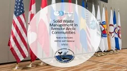 Solid Waste Management in Remote Arctic Communities