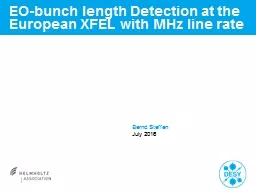EO-bunch length Detection at the European XFEL with
