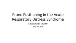 Prone Positioning in the Acute Respiratory Distress Syndrome